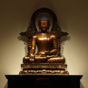 Large copper Buddha