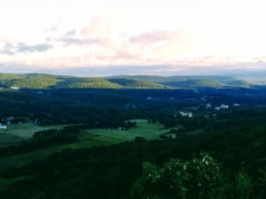 dramatic view over a valley