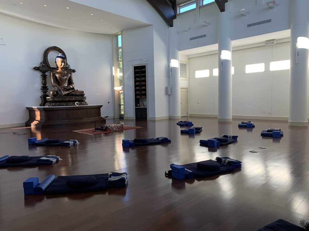 A Meditation Hall with cushions